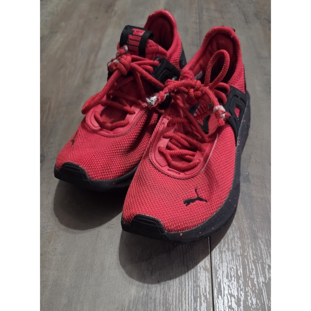 Puma Red & Black Pacer 23 Speckle Sneakers Youth Sz 5